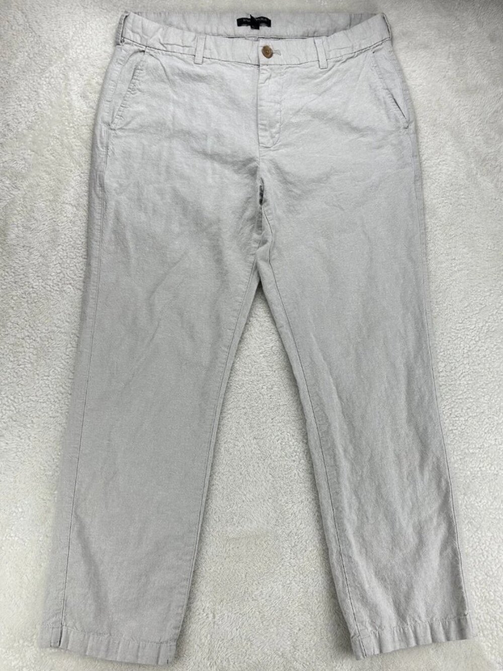 Banana Republic Linen Blend Pants Men's Tan 35x32 Straight Leg “Read”